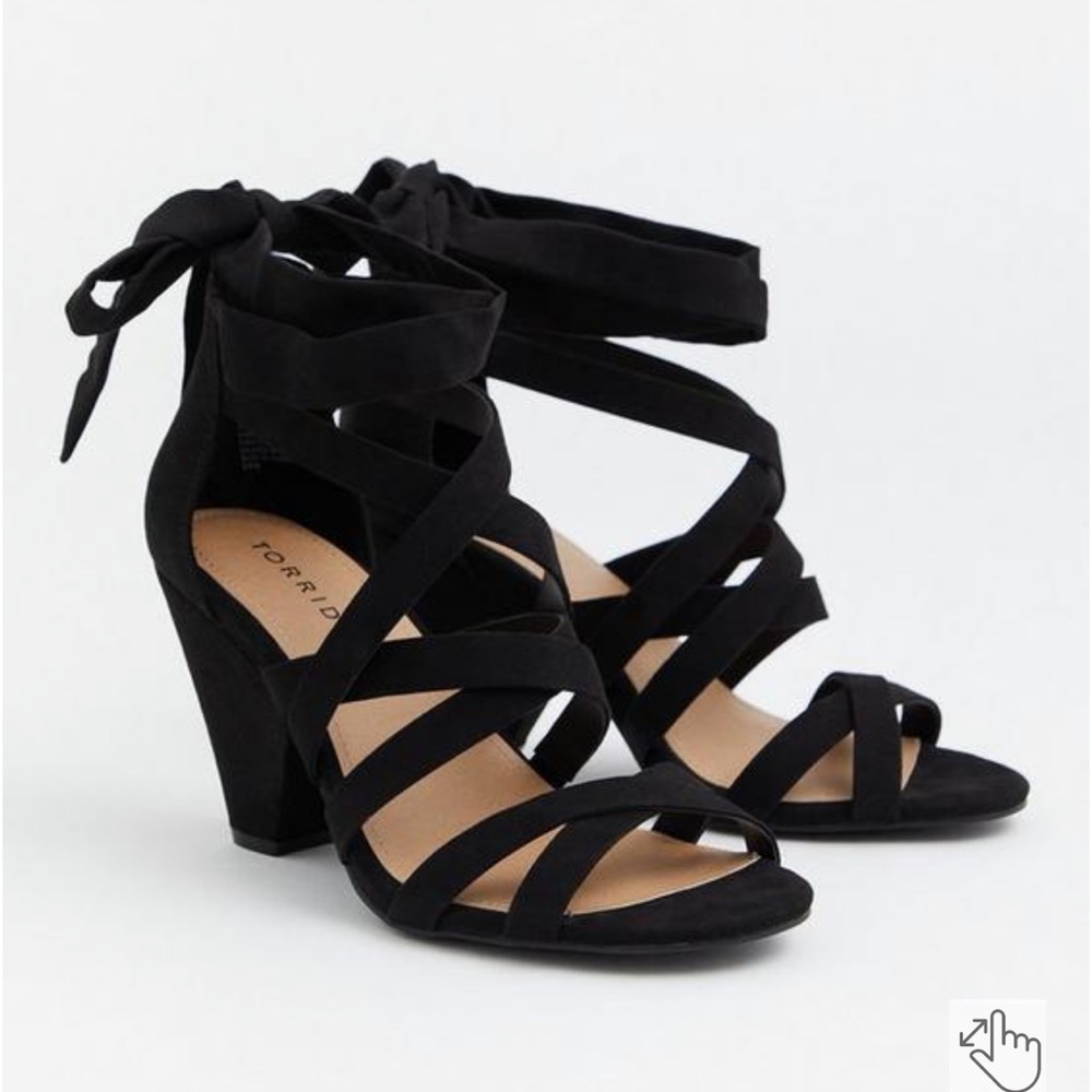 COPY - Torrid. Ankle Wrap Cone Heel Sandal (WW) size 10